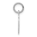 Sterling Silver Rhodium-plated Script Letter O Initial Charm - Image 2