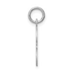 Sterling Silver Rhodium-plated Script Letter F Initial Charm - Image 2