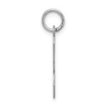 Sterling Silver Rhodium-plated Script Letter K Initial Charm - Image 2