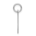 Sterling Silver Rhodium-plated Fancy Script Letter I Initial Charm - Image 2