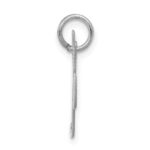 Sterling Silver Rhodium-plated Fancy Script Letter K Initial Charm - Image 2