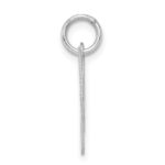 Sterling Silver Rhodium-plated Fancy Script Letter M Initial Charm - Image 2