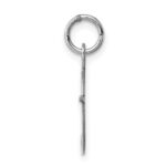 Sterling Silver Rhodium-plated Fancy Script Letter F Initial Charm - Image 2