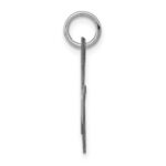 Sterling Silver Rhodium-plated Fancy Script Letter M Initial Charm - Image 2