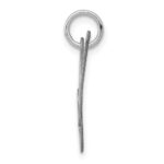 Sterling Silver Rhodium-plated Fancy Script Letter N Initial Charm - Image 2