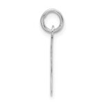 Sterling Silver Rhodium-plated Artisan Block Letter F Initial Charm - Image 2