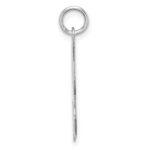 Sterling Silver Rhodium-plated Artisan Block Letter H Initial Charm - Image 2