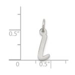Sterling Silver Rhodium-plated Letter L Initial Charm - Image 4