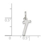 Sterling Silver Rhodium-plated Letter T Initial Charm - Image 4