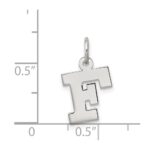 Sterling Silver Rhodium-plated Block Letter F Initial Charm - Image 4