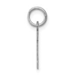 Sterling Silver Rhodium-plated Block Letter I Initial Charm - Image 2