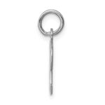 Sterling Silver Rhodium-plated Block Letter R Initial Charm - Image 2