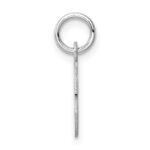 Sterling Silver Rhodium-plated Block Letter S Initial Charm - Image 2