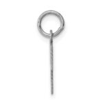 Sterling Silver Rhodium-plated Block Letter T Initial Charm - Image 2