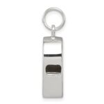 Sterling Silver Rhodium-plated Polished Whistle Charm - Image 2