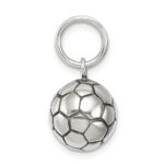 Sterling Silver Antique Soccer Ball Charm - Image 2