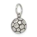 Sterling Silver Antique Soccer Ball Charm - Image 5