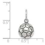 Sterling Silver Antique Soccer Ball Charm - Image 3
