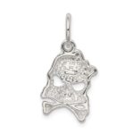 Sterling Silver CZ Skull Charm - Image 4