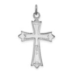 Sterling Silver Platinum-plated & Gold-plated Cross Pendant - Image 4