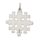 Sterling Silver Antiqued Jerusalem Cross Pendant - Image 4