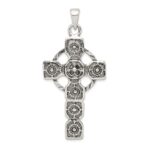 Sterling Silver Antiqued Celtic Cross Pendant