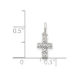 Sterling Silver CZ Cross Charm - Image 3