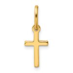 Sterling Silver Gold-tone Polished Small Cross Charm - Image 3