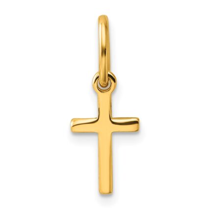 Sterling Silver Gold-tone Polished Small Cross Charm