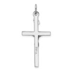 Sterling Silver Platinum-plated & 18k Gold-plated Crucifix Pendant - Image 3