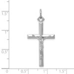 Sterling Silver Platinum-plated Crucifix Pendant - Image 4