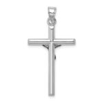 Sterling Silver Rhodium-plated Polished Crucifix Pendant - Image 3