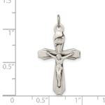Sterling Silver Antiqued INRI Crucifix Pendant - Image 3
