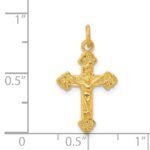 Sterling Silver & 24k Gold -plated INRI Crucifix Charm - Image 3