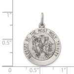 Sterling Silver Antiqued Holy Trinity Medal - Image 3
