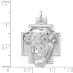 Sterling Silver Rhodium-plated Ecce Homo Charm - Image 4