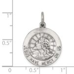 Sterling Silver Antiqued Jesus Have Mercy Medal - Image 3