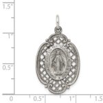 Sterling Silver Antiqued Miraculous Medal - Image 3