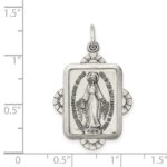 Sterling Silver Antiqued Miraculous Medal - Image 4