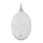 Sterling Silver Rhodium-plated Saint Christopher Medal - Image 4