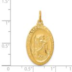 24k Gold-plated Sterling Silver Saint Christopher Medal - Image 3