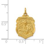 24k Gold-plated Sterling Silver Saint Michael Badge Medal - Image 3
