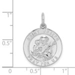 Sterling Silver Rhodium-plated Saint Joseph Medal - Image 4