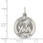 Sterling Silver Antiqued Saint Andrew Medal - Image 3