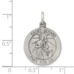Sterling Silver Antiqued Saint Gerard Medal - Image 3