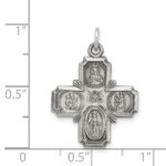 Sterling Silver Antiqued Reversible 4-way Medal - Image 3