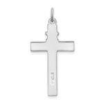 Sterling Silver Platinum-plated & Vermeil Rosary Cross Pendant - Image 4