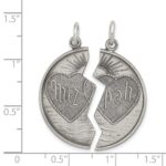 Sterling Silver Antiqued Mizpah Charm - Image 4