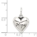 Sterling Silver Antiqued Hope Pendant - Image 4