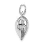 Sterling Silver Rhodium-plated Puffed Heart Charm - Image 2